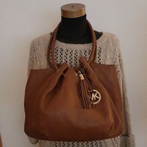Michael Kors Tan Leather Shoulder Bag